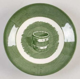 Royal (USA) Colonial Homestead Green Saucer for Flat Cup, Fine China Dinnerware