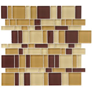 Somertile 11 3/4x11 3/4 in Reflections Magic Suede Glass Mosaic Tile (pack Of 10)