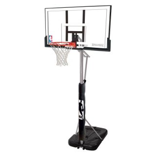 Spalding 52 Inch Acrylic NBA Pro Glide Portable Basketball Hoop System