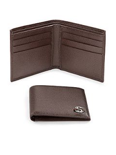 Gucci Leather Bifold Wallet   Brown