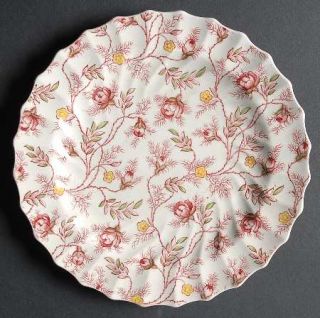 Spode Rosebud Chintz (2/8401, Pink Vine) Salad Plate, Fine China Dinnerware   Pi
