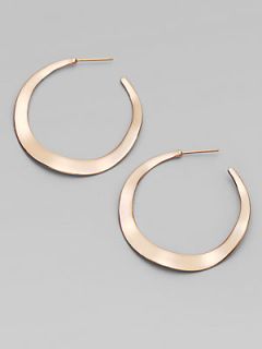 IPPOLITA Rose #3 Wavy Circle Hoop Earrings/1.5   Rose Gold