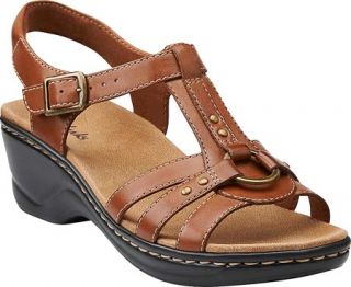Womens Clarks Lexi Sumac   Tan Leather Sandals