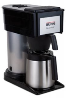 BUNN O Matic Residential BTX B ThermoFresh Coffee Brewer, 10 Cup, SS Carafe, Black/Stainless
