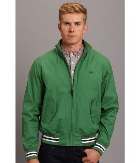Fred Perry Waxed Cotton Tipped Bomber Mens Coat (Green)