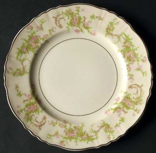 Syracuse Dearborn Salad Plate, Fine China Dinnerware   Federal Shape,Pink Flower