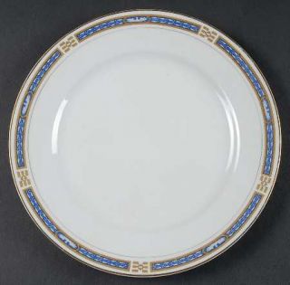 Noritake Commodore, The Luncheon Plate, Fine China Dinnerware   Blue,White,Yello