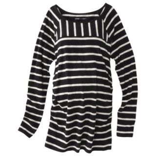 Liz Lange for Target Maternity Long Sleeve Striped Tee   Black/White XS