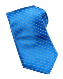 IB Slim Stripe Royal Silk Tie, Blue