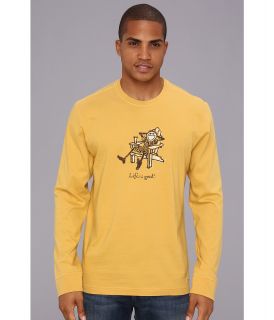 Life is good Simple Adirondack Crusher L/S Tee Mens Long Sleeve Pullover (Gold)