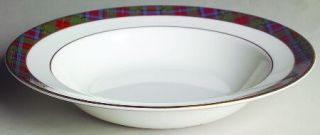 Ralph Lauren Highland Rim Soup Bowl, Fine China Dinnerware   Red&Green Tartan Bo