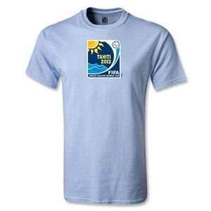Euro 2012   FIFA Beach World Cup 2013 Emblem T Shirt (Sky)