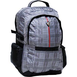 Aztec Laptop Backpack   Gray Plaid