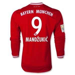 adidas Bayern Munich 13/14 MANDZUKIC LS Home Soccer Jersey