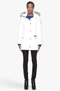 Canada Goose White Fur_trimmed Trillium Parka