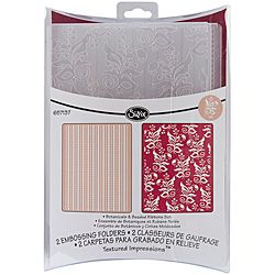 Sizzix Textured Impressions Botanicals/ Beaded Ribbons Embossing Folders (pack Of 2)