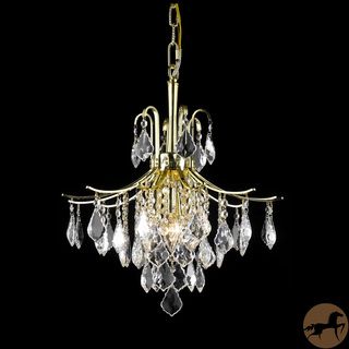 Christopher Knight Home Crystal Gold 3 light 64924 Collection Chandelier
