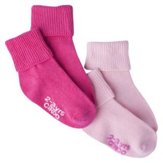 Circo Infant Toddler Girls 2 Pack Casual Socks   Pink 4T/5T