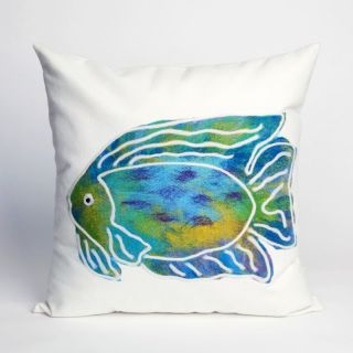 Liora Manne Batik Fish Indoor / Outdoor Throw Pillow   7SB1S312404