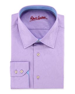 Jerome Paisley Woven Dress Shirt, Lavender