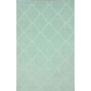 Nuloom Handmade Moroccan Trellis Blue / Grey Wool Rug (76 X 96) (GreyPattern AbstractTip We recommend the use of a non skid pad to keep the rug in place on smooth surfaces.All rug sizes are approximate. Due to the difference of monitor colors, some rug 