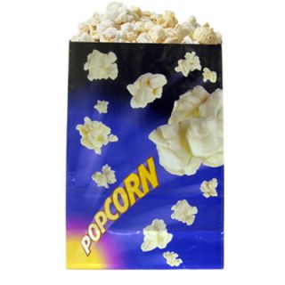 Gold Medal 170 oz Purple Disposable Popcorn Bags, Laminated, 500/Case