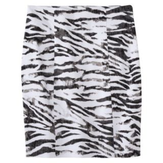 AMBAR Womens Stretch Twill Skirt   Zebra Print 4