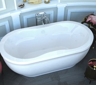 Atlantis Whirlpools 3471AA Embrace 34 x 71 x 21 inch Oval Freestanding Air Jetted Bathtub