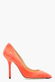 Dolce And Gabbana Coral Suede Pumps