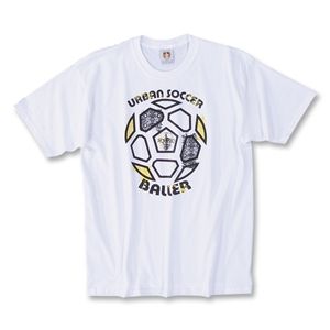 hidden The Worlds Game Soccer T Shirt (White)