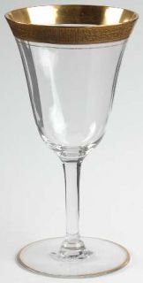 Tiffin Franciscan Valencia Clear Tif(Stem #14196,Goldencr) Water Goblet   Clear,