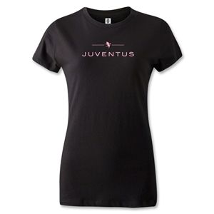 hidden Juventus Womens Soccer T Shirt (Black)