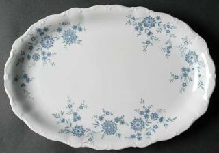 Christina Bavarian Blue 13 Oval Serving Platter, Fine China Dinnerware   Blue F