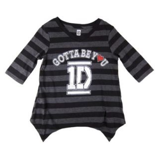 One Direction Girls Top   Black S