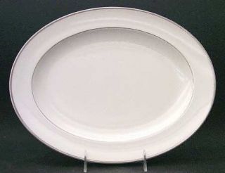 Royal Doulton Catherine 13 Oval Serving Platter, Fine China Dinnerware   White