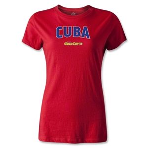 hidden CONCACAF Gold Cup 2013 Womens Cuba T Shirt (Red)