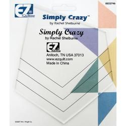 Simply Crazy Tool (5 feet x 6 feetPackage includes one (1) quilting templateTemplate has five sidesThe Simply Crazy Tool lets you choose from four different sizes of center sections for a crazy quilt )