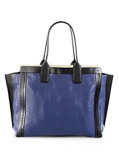 Chloe Alison Leather Tote   Royal Navy