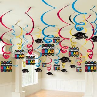 Graduation Hanging Swirl Decorations