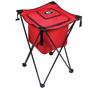 Picnic Time University Of Georgia Bulldogs Sidekick Portable Cooler (RedMaterials Polyester; PVC liner and drainage spout; steel frameDimensions Opened 18.5 inches Long x 18.5 inches Wide x 27.8 inches HighDimensions Closed 8 inches Long x 8 inches Wid