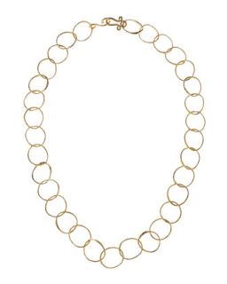 Hammered Golden Chain Necklace, 36L