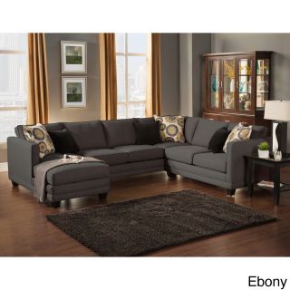 Furniture Of America Zeal Lavish Contemporary 3 piece Fabric Upholstered Sectional (Hard wood, fabricUpholstery color Teal, willow, ebony, almondLeg Finish Espresso finishClean cut, with soft padded polyester upholsteryRemovable cushions for easy mainte