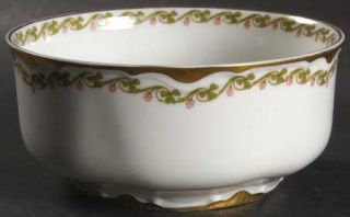 Haviland Clover Leaf Cranberry Bowl, Fine China Dinnerware   H&Co,Schleiger 98,G