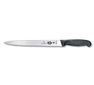 Victorinox   Swiss Army 10 in Slicer Knife w/ Fibrox Nylon Handle, Wavy Edge