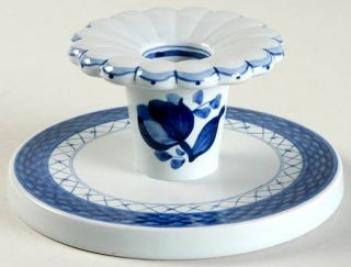 Royal Copenhagen Tranquebar Blue 2 Candlestick, Fine China Dinnerware   Blue Ro