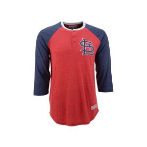 St. Louis Cardinals Mitchell and Ness MLB Hustle Play Henley T Shirt
