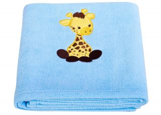 Giraffe Applique Fleece Blanket