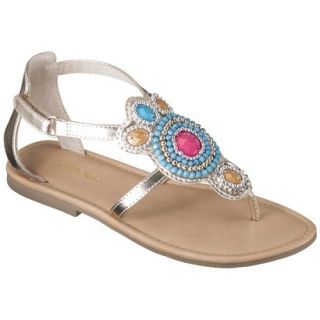Girls Cherokee Harriett Thong Sandals   Gold 4