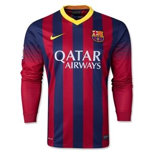 Nike Barcelona 13/14 LS Home Soccer Jersey