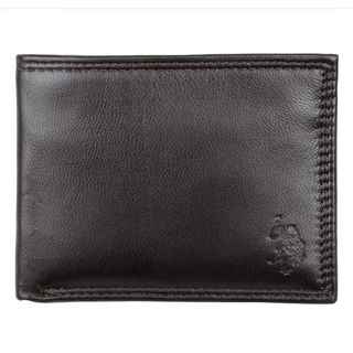 U.s. Polo Association Mens Genuine Leather Passcase Wallet